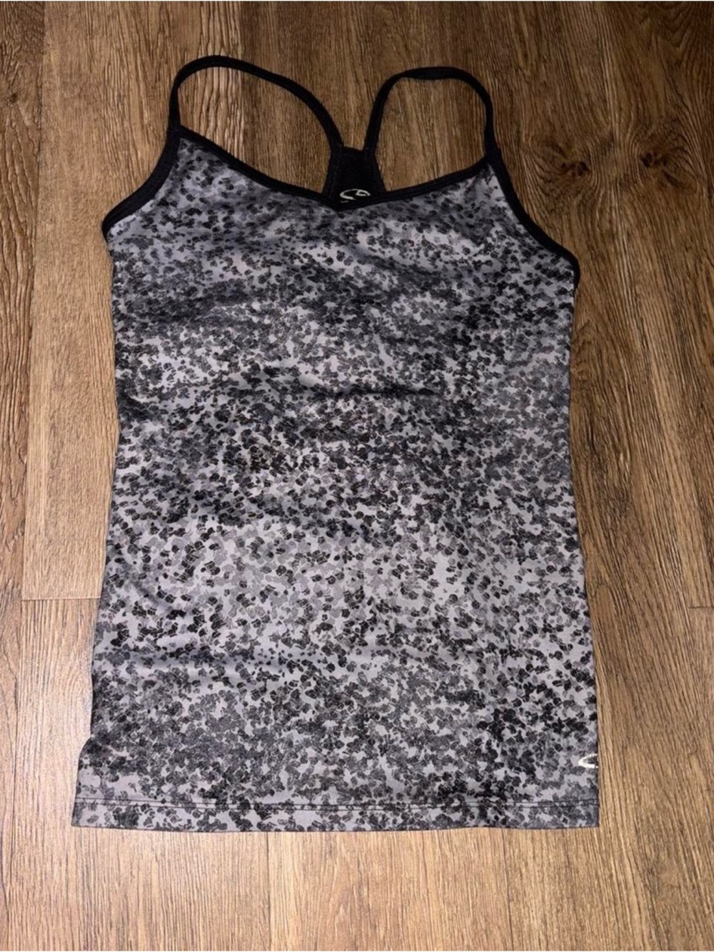 Champion Black and Gray Patterned Racerback Tank